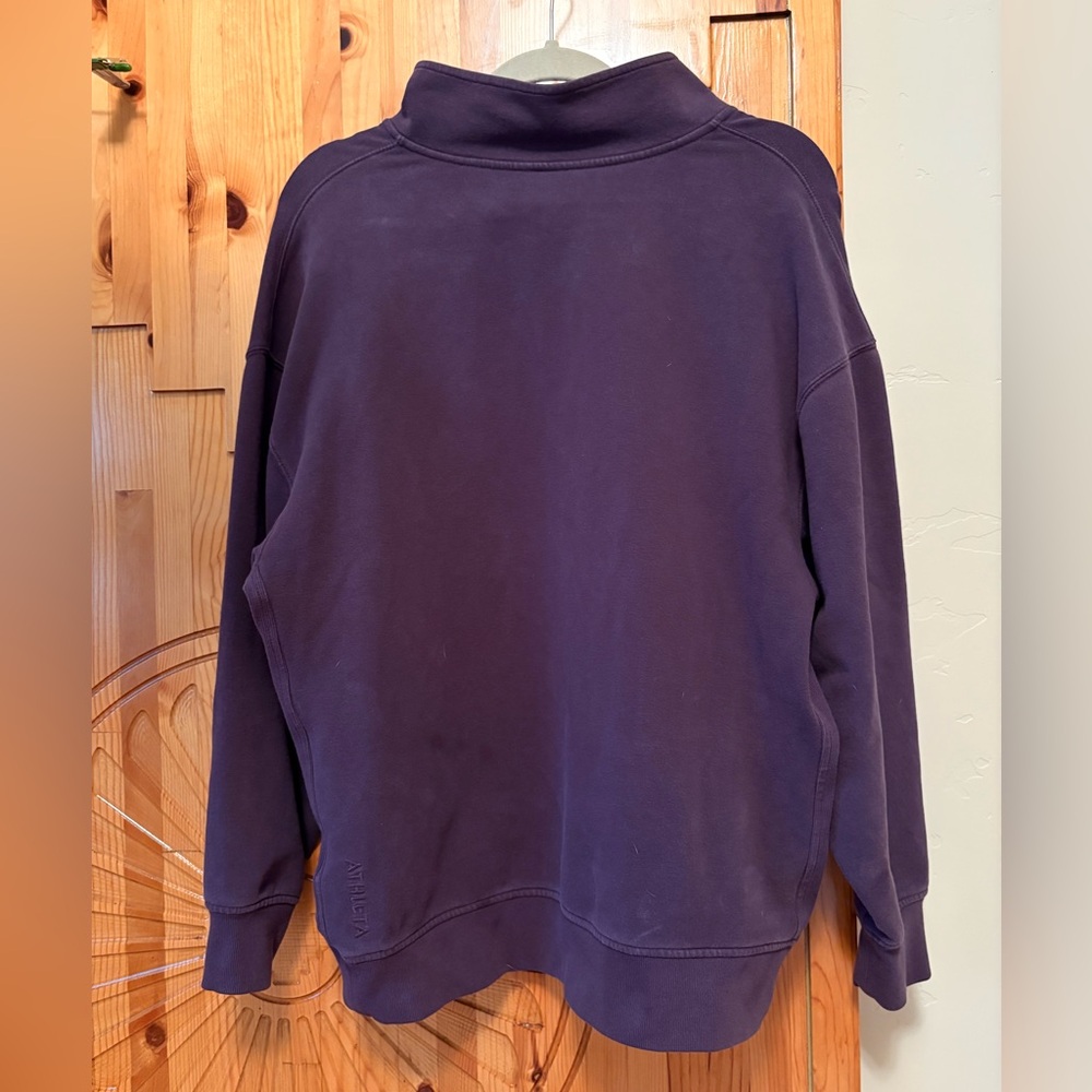 Athleta Deep Purple Half-Zip Pullover Sweater - image 5